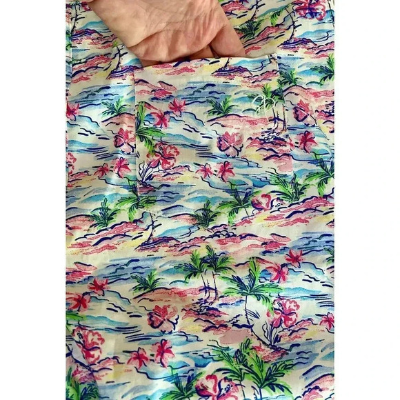 NWOT Stella Parker Women’s Tropical Beach Print Chino Shorts size 10 - Picture 4 of 6